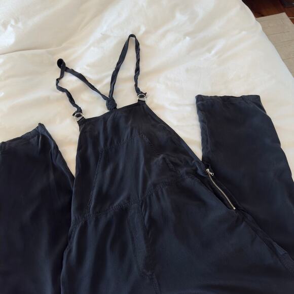 Alexander Wang Black Silky Linen Jumpsuit Size 2 - Picture 6 of 8